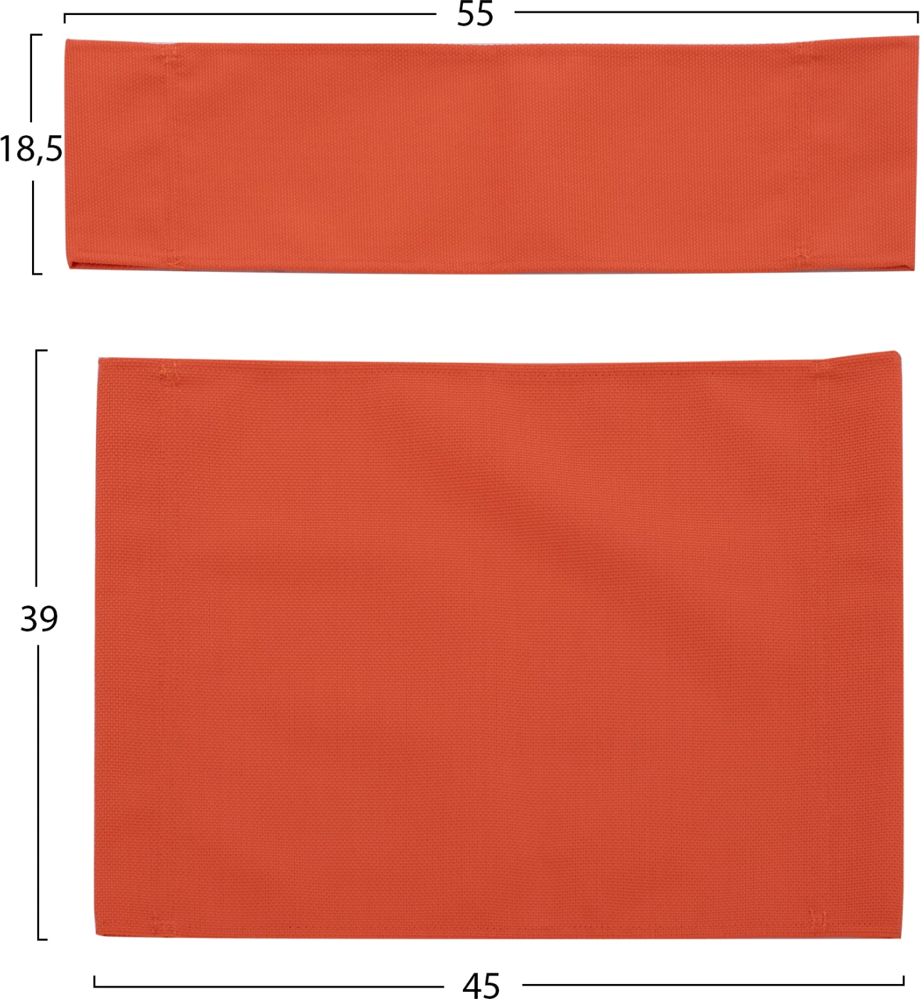 Komplet blazin iz tkanine FH11252.02 za režiserski stol NAXOS v oranžni barvi