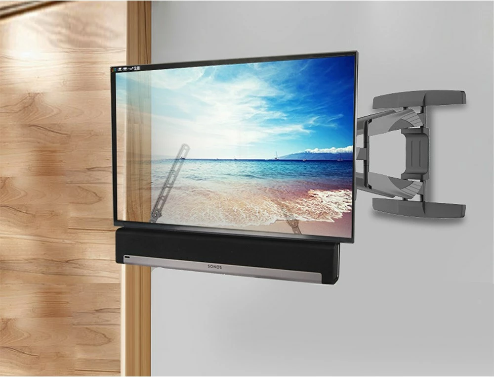 Univerzalni nosilec za zvočnike Maclean MC-912, za TV 23–65 palcev, črn