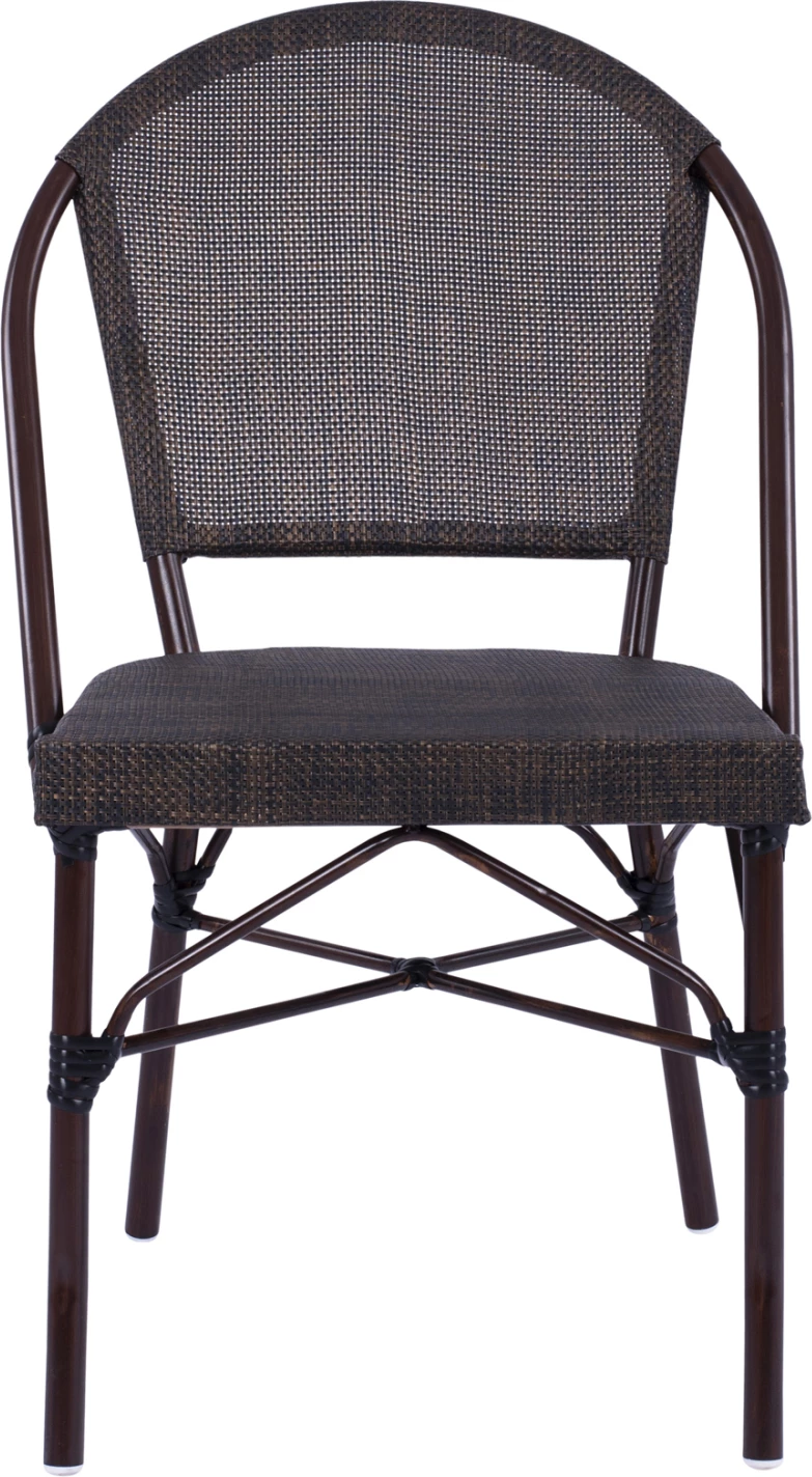 Kovinski stol videz bambusa rjave barve FH5718 54x62x89 cm