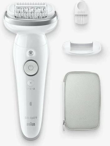 Epilator z 40 pincetami, MicroGrip, brezžičen, siv/bel Braun Silk-épil 9 BR2-225328