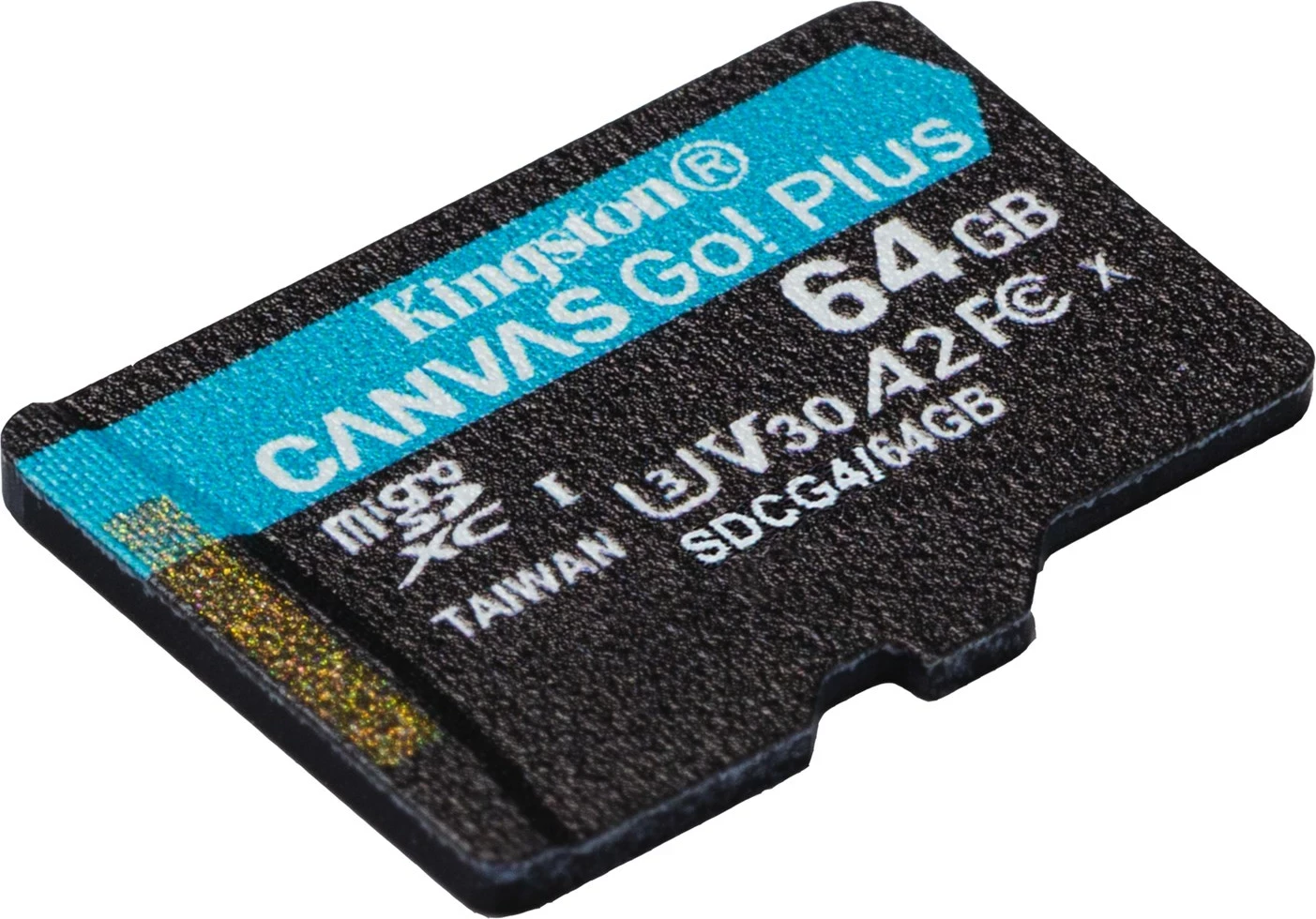 Kartica microSDXC 64GB z adapterjem, črna — Kingston Canvas Go Plus