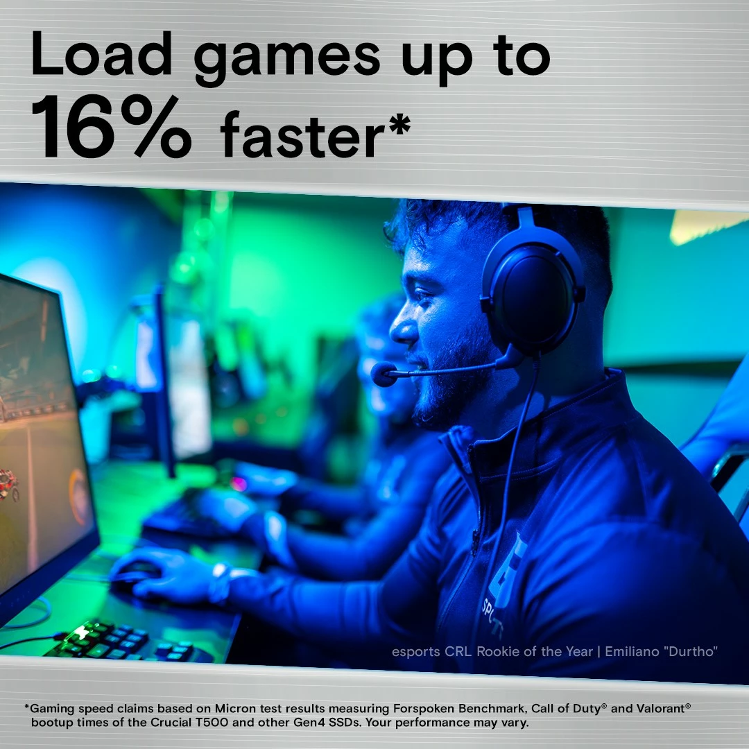 Visoko zmogljiv SSD Crucial T500, 2 TB, M.2