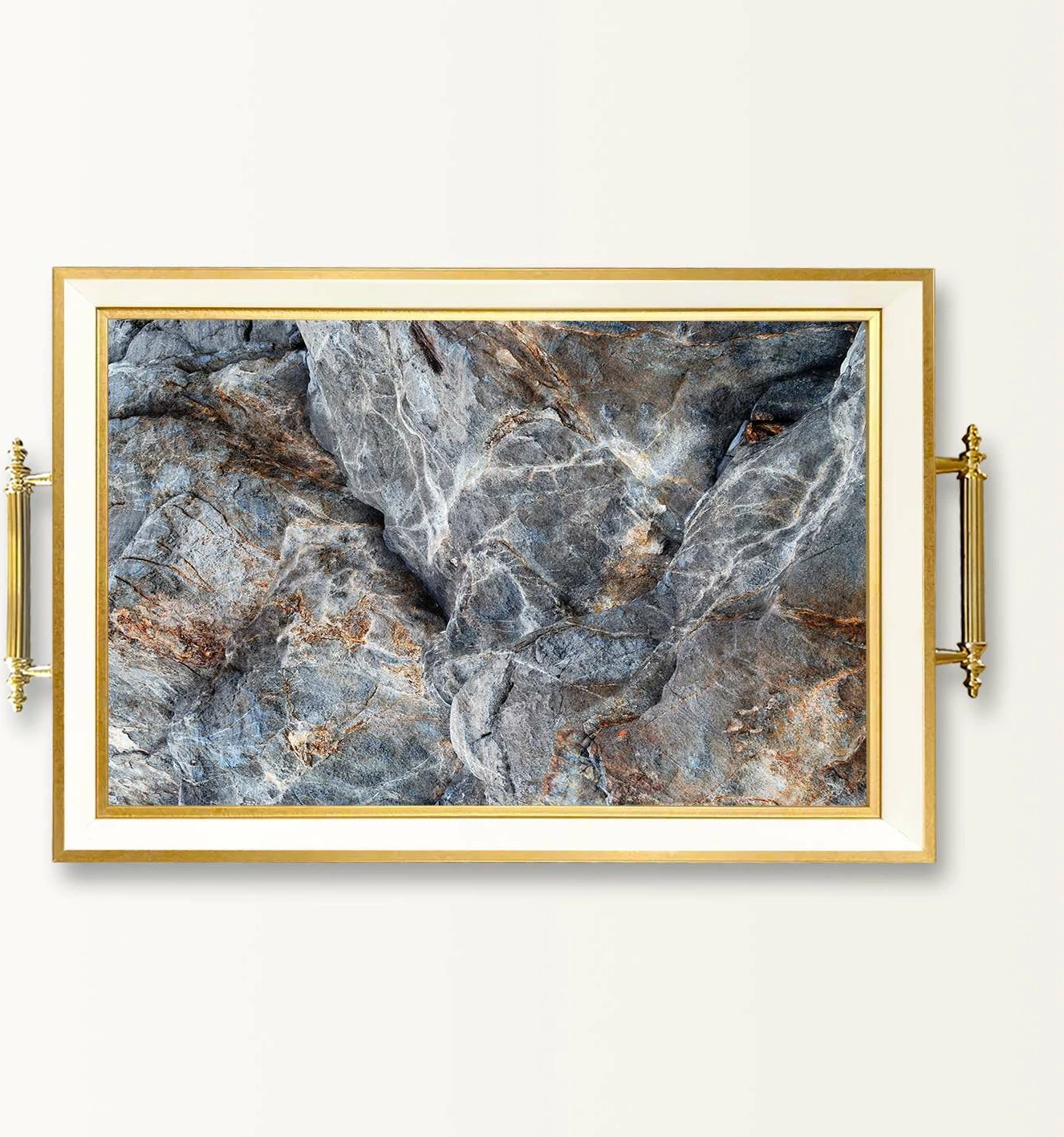 Pladenj iz stekla, večbarven, Aberto Design TPB10002