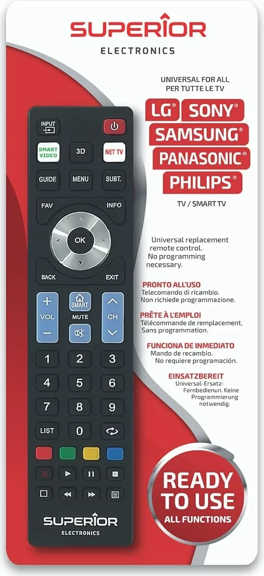 Univerzalni daljinec Superior R5 za Samsung, LG, Panasonic, Sony, Philips