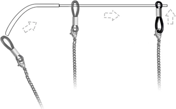 Verižica za očala z perlicami Hurtel, oranžna