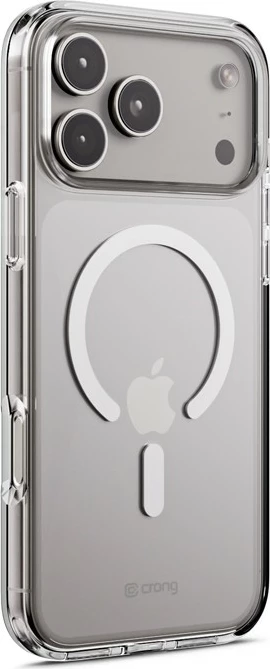 Prozoren ovitek za telefon Clear MAG Cover CRONG za iPhone 17 Pro Max, z magnetom MagSafe, polikarbonat + TPU, prozoren