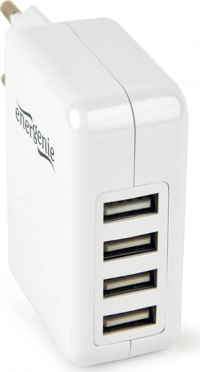Polnilec z 4 USB 3.1 vrati Gembird, bel