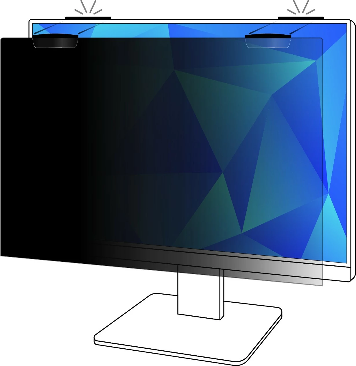 Filtr za zasebnost 24" 16:9, magnetni, črn 3M PF240W9EM