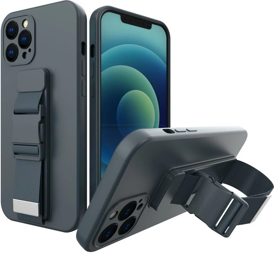 Ovitek z vrvico Hurtel Rope Case za Xiaomi Redmi Note 10 5G / Poco M3 Pro, moder