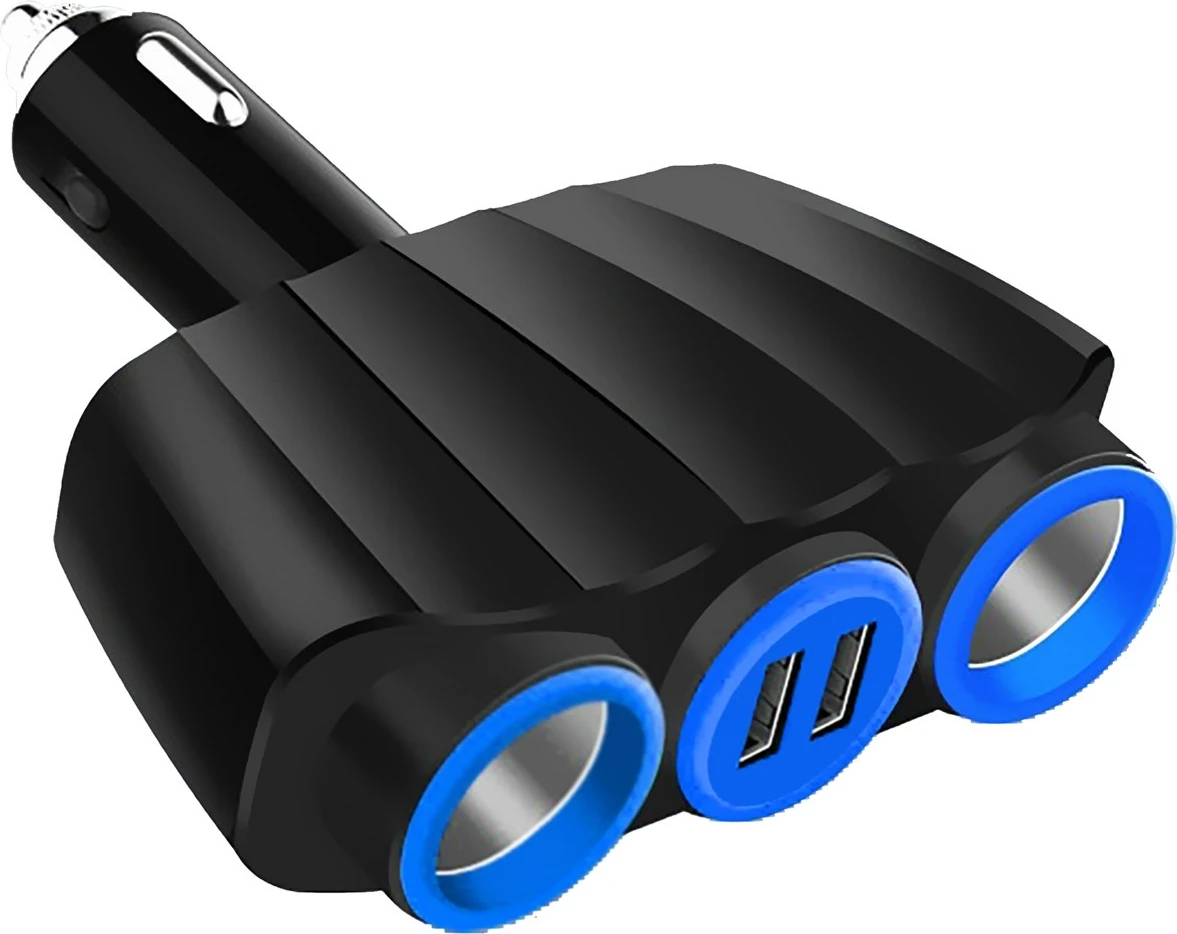 Razdelilec za vtičnico v avtu Vakoss TP-3268K, 2x USB, črn