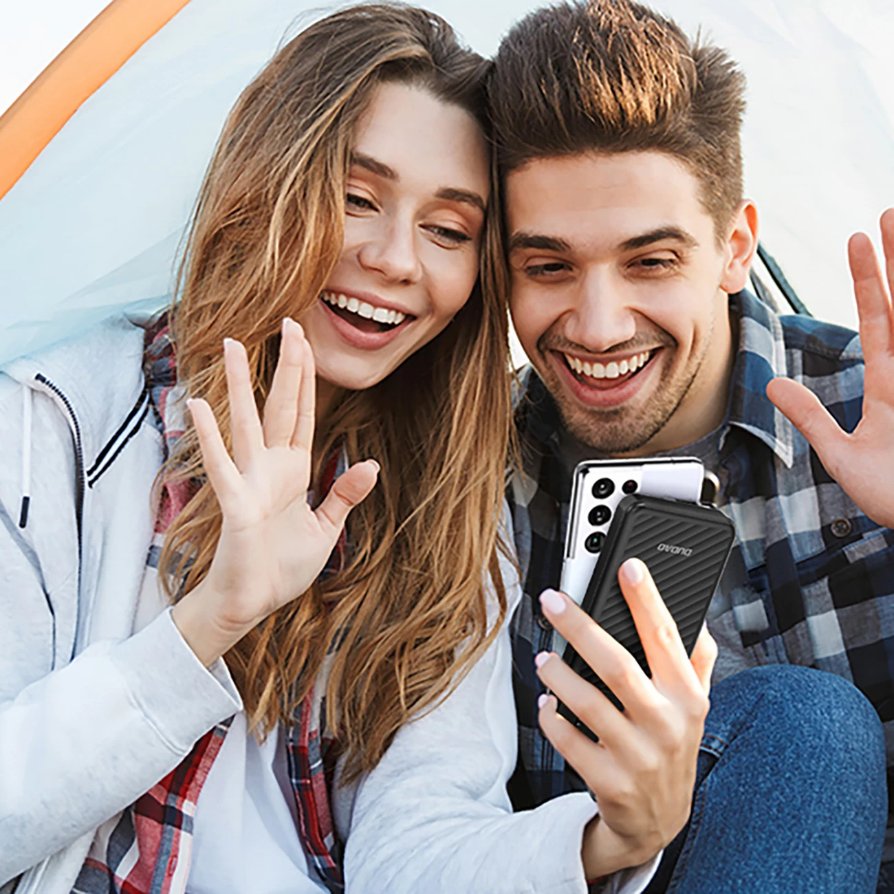 Zunanji akumulator 20000 mAh z vgrajenimi kabli, Dudao K11 Pro, črn