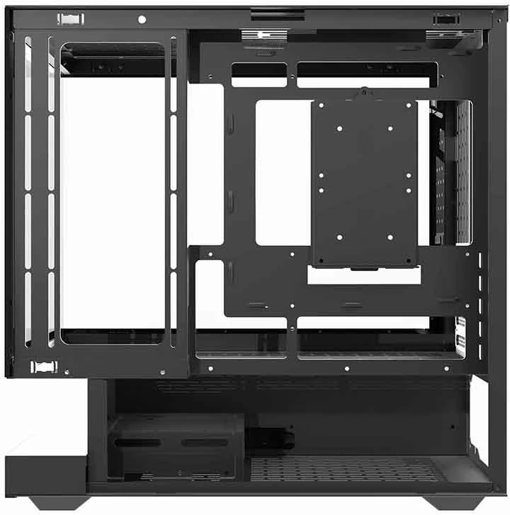 Računalniško ohišje Darkflash F1, midi tower M-ATX/ITX, kaljeno steklo, 6 ventilatorjev ARGB, črno, komplet