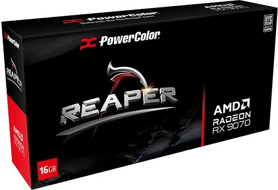 Grafična kartica PowerColor Radeon RX 9070, 16 GB, GDDR6, PCI Express x16 5.0, črna