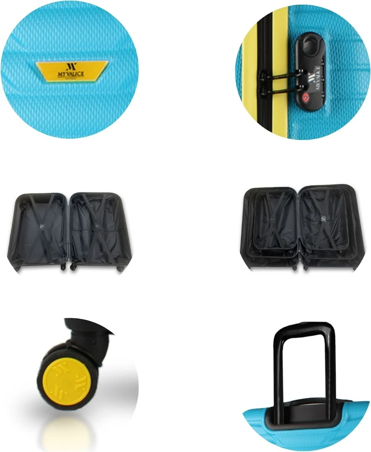 Set kovčkov (2 kosa), turkizna, Zoozie Bags 5738