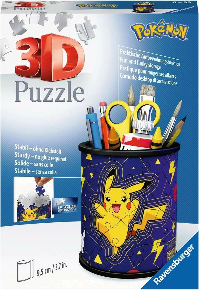 3D sestavljanka organizator Pikachu, Ravensburger, 57 delov, Pokemon