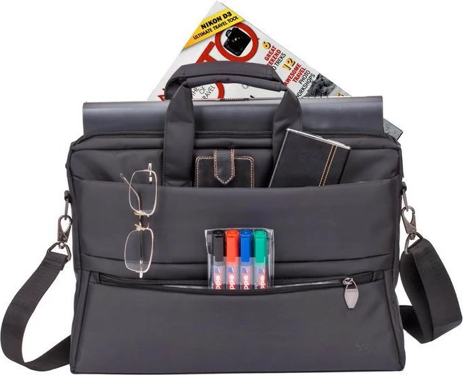 Torba za prenosnik RIVACASE Tiergarten 8630, 15,6" , črna