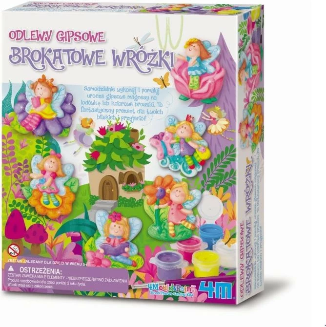 Komplet za ustvarjanje vil iz mavca, 6 figur, večbarven, 4m