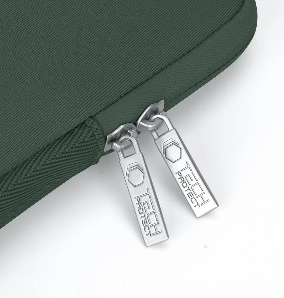 Ovitek za prenosnik 13-14 inč Tech-Protect NeoSlim z vrečko za dodatke, zelen