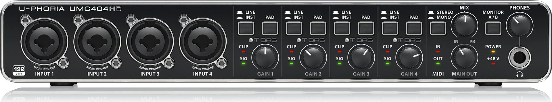 Audio vmesnik Behringer UMC404HD, črn