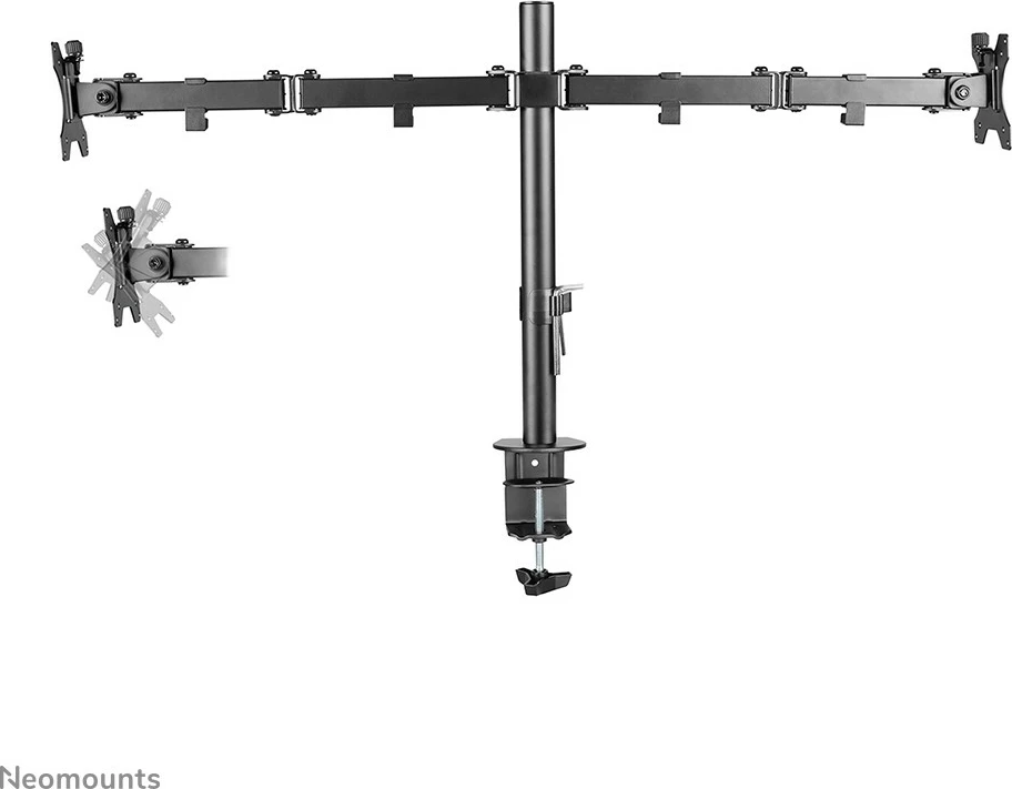 Krajša arm za dva monitorja Neomounts Newstar FPMA-D550DBLACK, 8 kg, 10"-32", črn