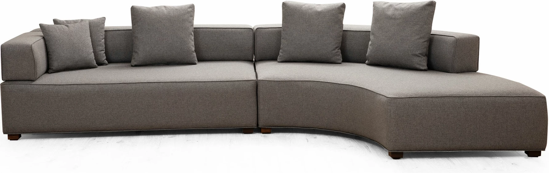 Kotna sedežna garnitura Gondol-1 (L3-CHL), Atelier del Sofa, siva
