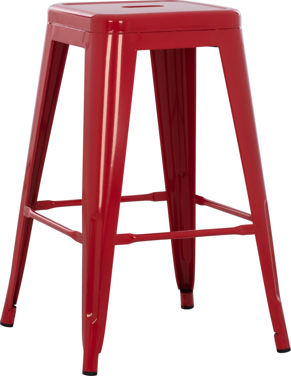 Kovinski stol srednje višine FH8573.04 MELITA v rdeči barvi 43x43x67 cm
