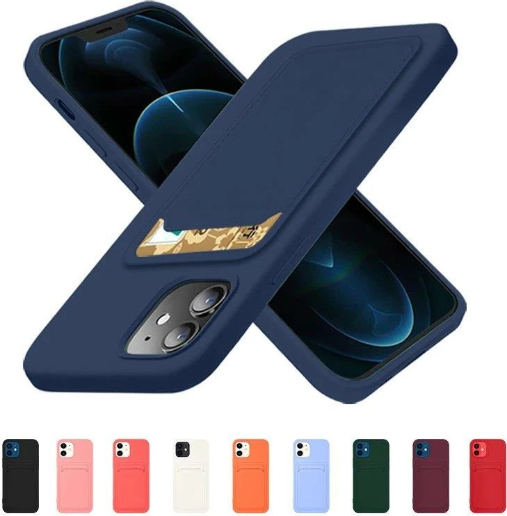 Silikonski ovitek za telefon z razdelkom za kartice, Samsung Galaxy S21 Ultra, bel