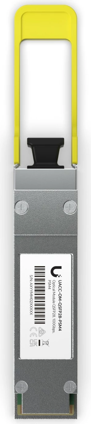 Optični transceiver Ubiquiti UACC-OM-QSFP28-PSM4, QSFP28, 100G, MPO-12, 2 km, siva/rumena