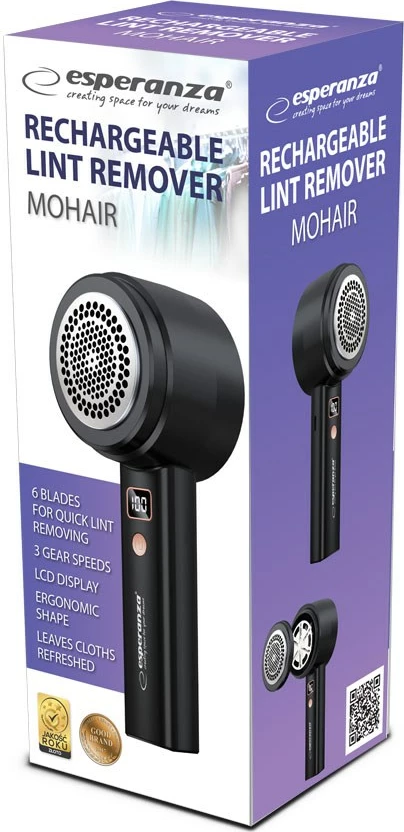 Rroje za oblačila brez kabla, Esperanza ECS012, črna