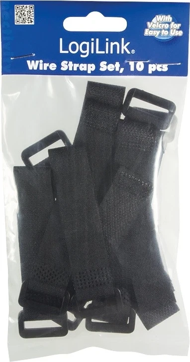 Organizatorji kablov, Logilink, črni (paket 10)
