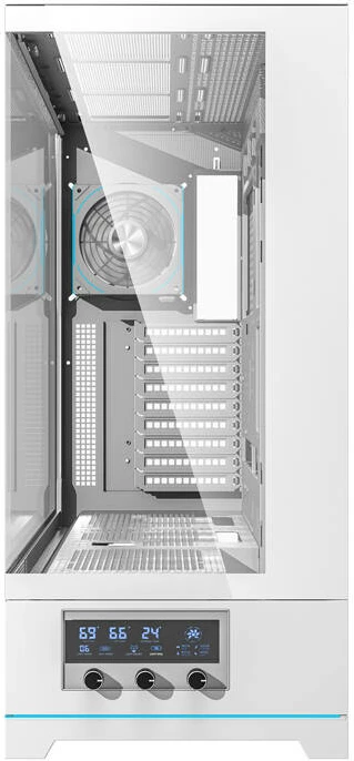 Big Tower ohišje Darkflash DY451L PRO, ARGB, 1 ventilator, belo