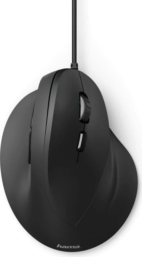 Ergonomski vertikalni miš, Hama EMC-500, z žico, črn