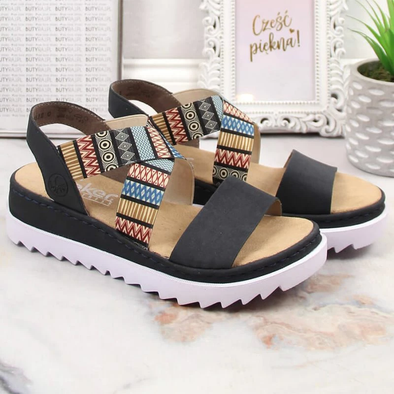 Udobne sandale Rieker, večbarvne