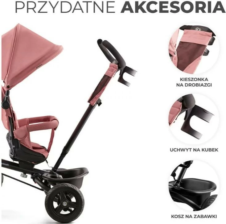 Trojno kolo za deklice Kinderkraft AVEO KRAVEO00PNK0000, roza