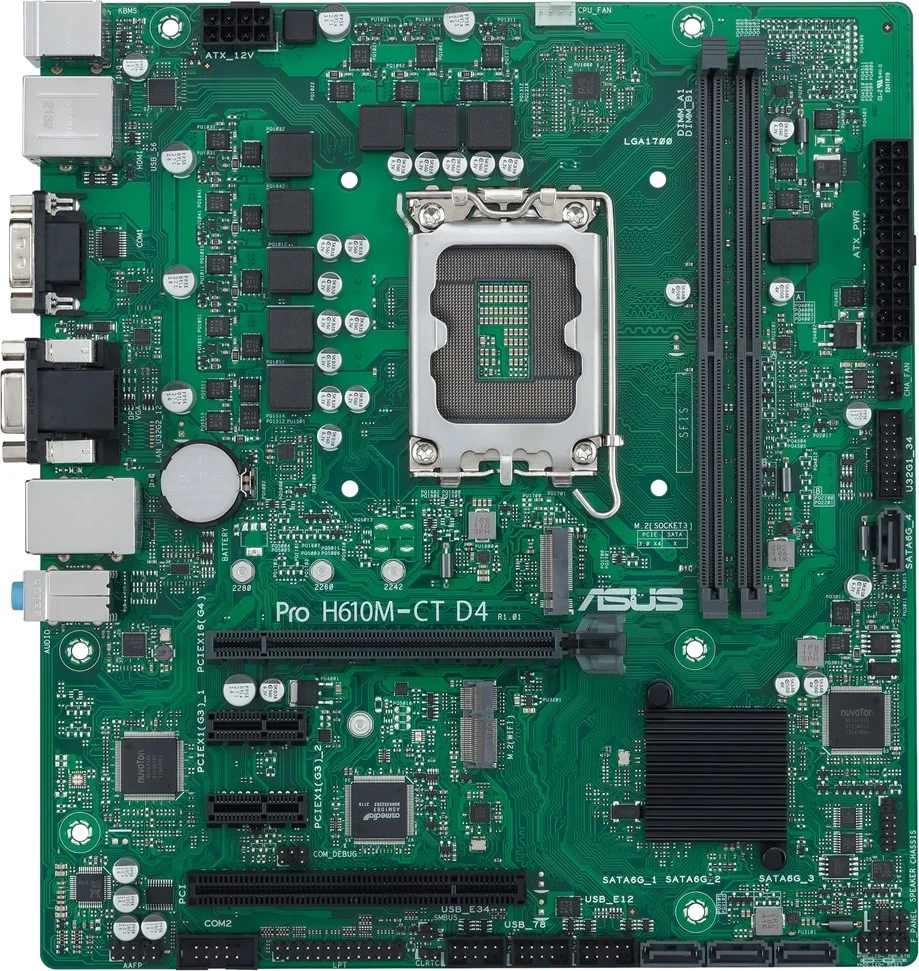 Plošča ASUS PRO H610M-C D4-CSM, Intel H610 LGA 1700, micro ATX