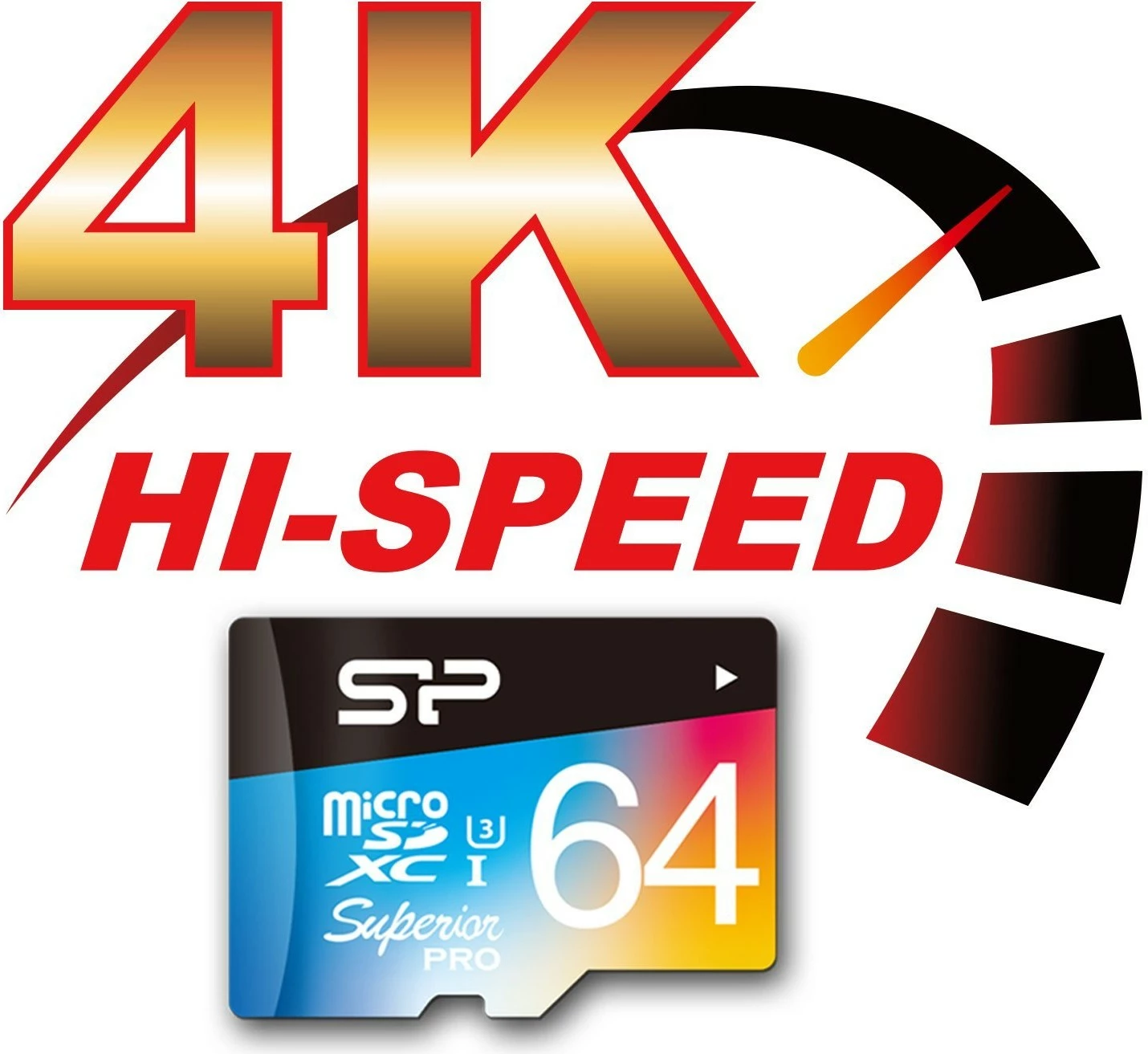 MicroSDXC 64GB Superior Pro, Class 10, UHS-III, večbarven Silicon Power
