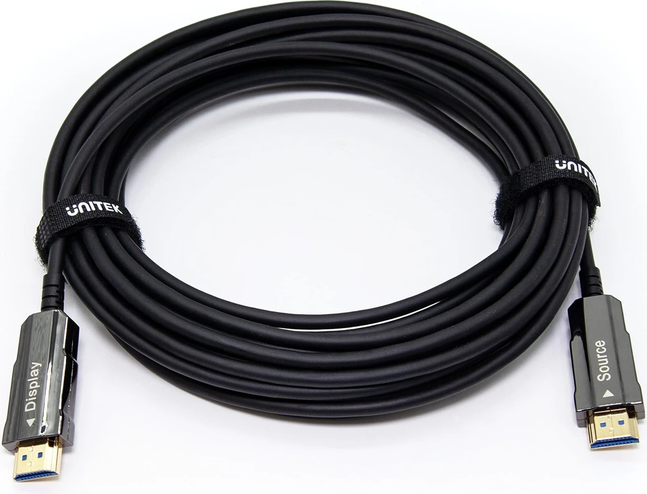 Optični HDMI kabel Unitek 2.0 AOC 4K 60Hz 40 m, črn