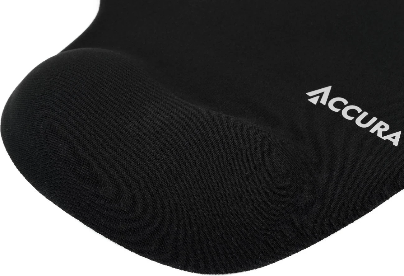 Mauspad z naslonjalom za zapestje Accura Alten ACC-P1810, črn