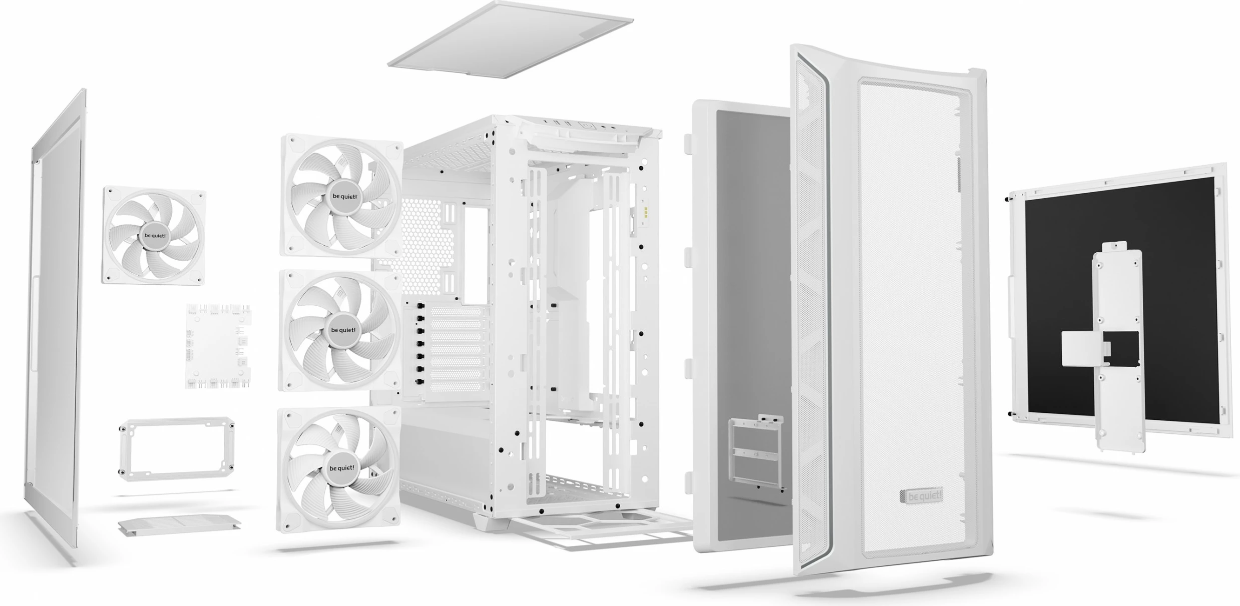 Ohišje Shadow Base 800 FX White be quiet!, Midi Tower, ATX, EATX, micro ATX, Mini-ITX, belo