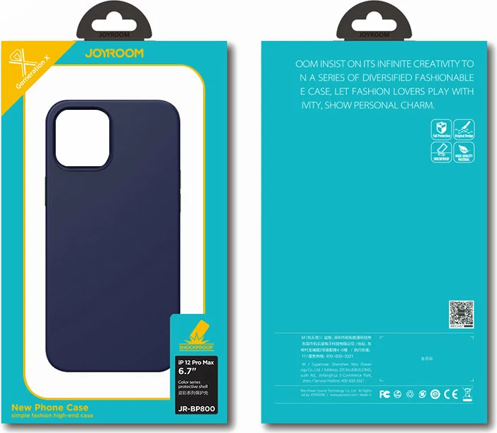Zaščitni ovitek Joyroom Color Series za iPhone 12 Pro Max JR-BP800, črn