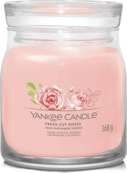 Aromatična sveča Fresh Cut Roses, Yankee Candle, 368 g