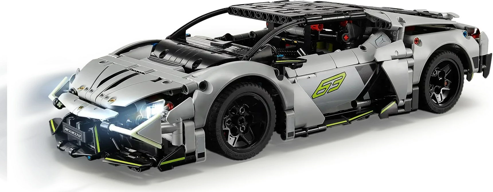 Model Lego Technic Lamborghini Revuelto 42214, 1135 kosov, siv