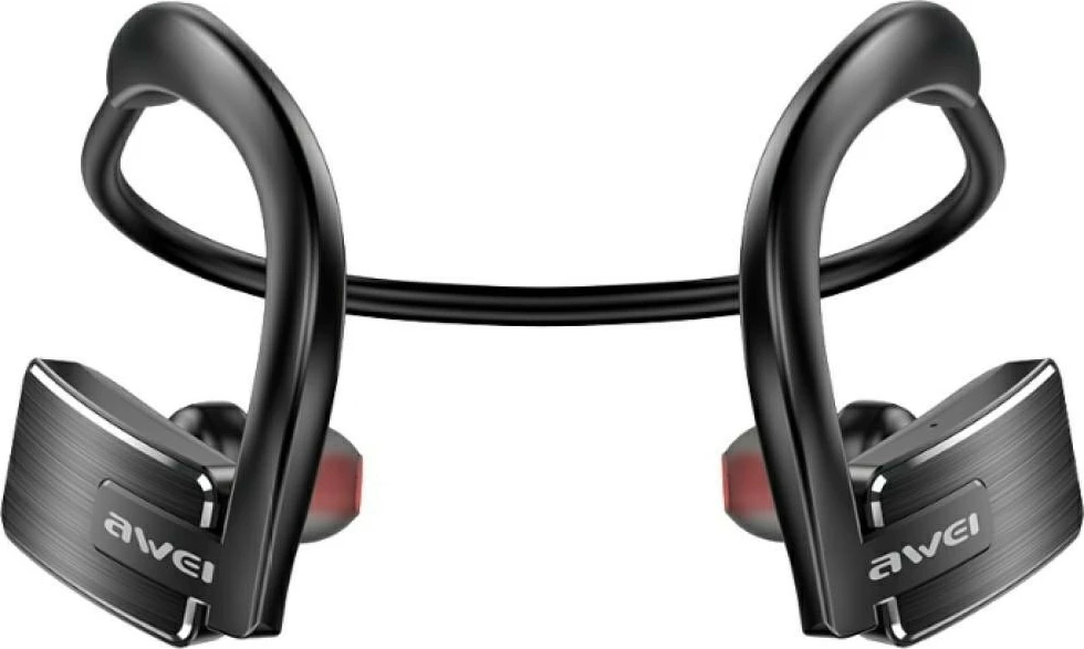 Športne Bluetooth slušalke AWEI E1BL, Bluetooth 5.3, baterija do 15 ur, mikrofon, Multipoint, USB-C, črne