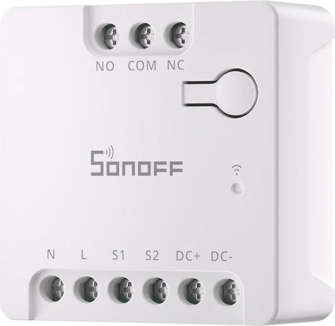 Pametni stikalo Sonoff MINI-D, WiFi, Matter, AC/DC 12-48V, suhi kontakt, belo