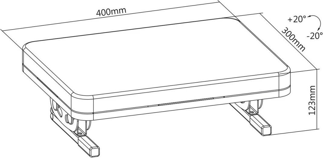 Ergonomska naslonjala za noge Maclean MC-460, z odstranljivim blazinskim vložkom, črna