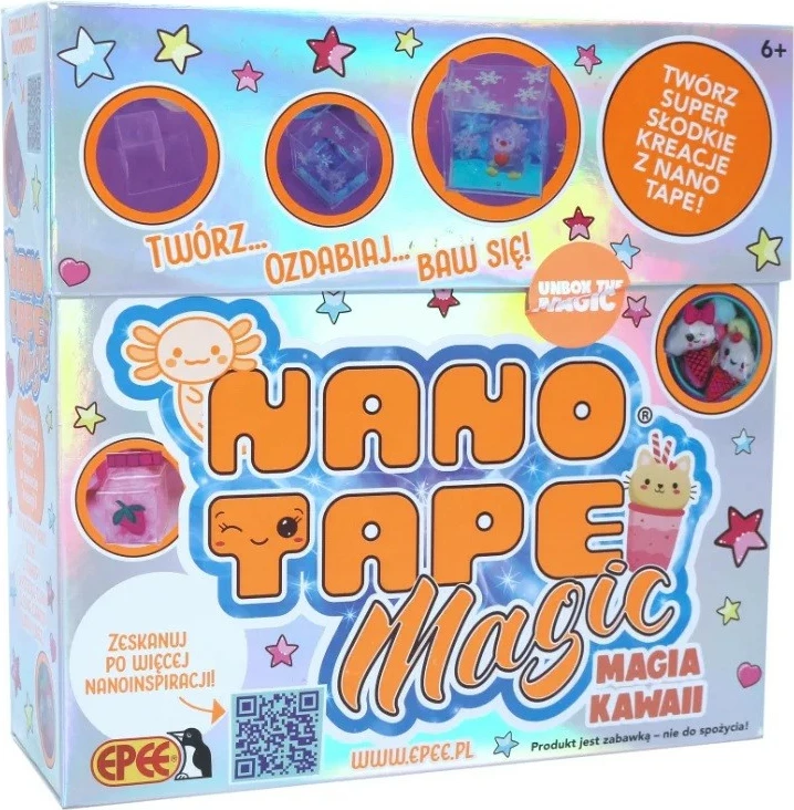 Ustvarjalni DIY set za 5 projektov, večbarven, Nano Tape Magic Kawaii Classic Epee EP60511/05139, 6+