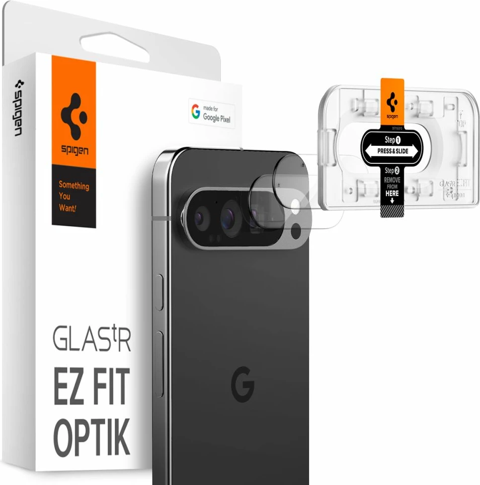 Zaščitno steklo za kamero Spigen Optik.tR Ez Fit, za Google Pixel 9 Pro, 2 kosa