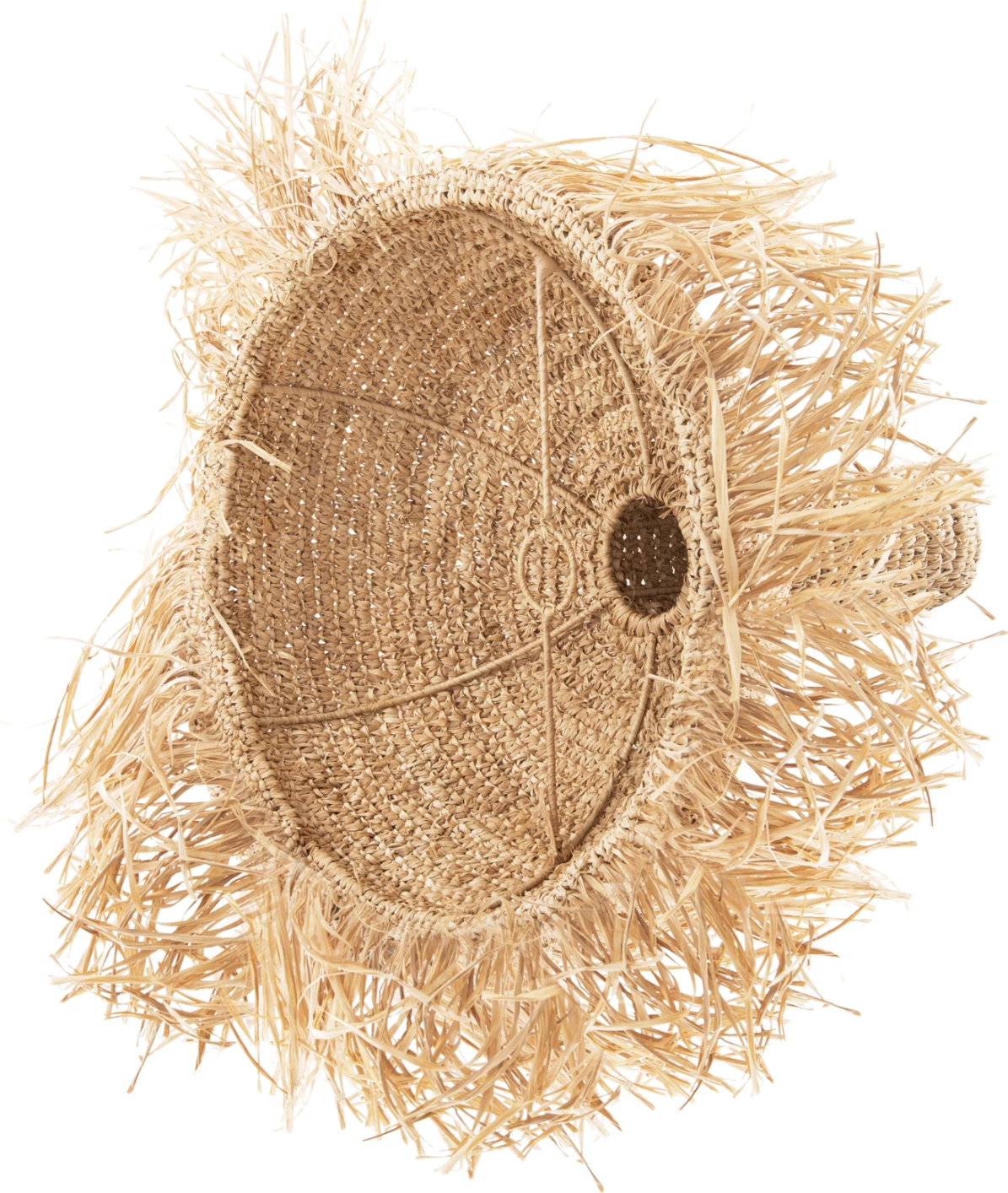 Stropna viseča svetilka s resicami iz posušenih palmnih vlaken FH7855 Φ41,5x48Hcm