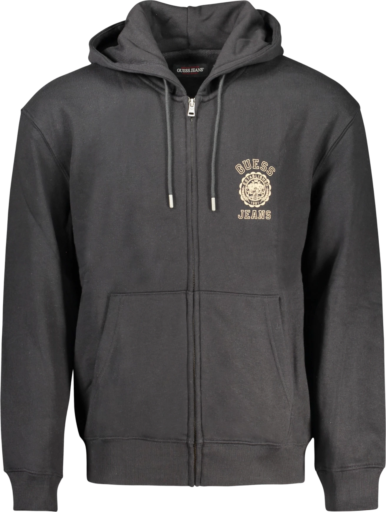 Duks z zadrgo GUESS JEANS, moški, črn