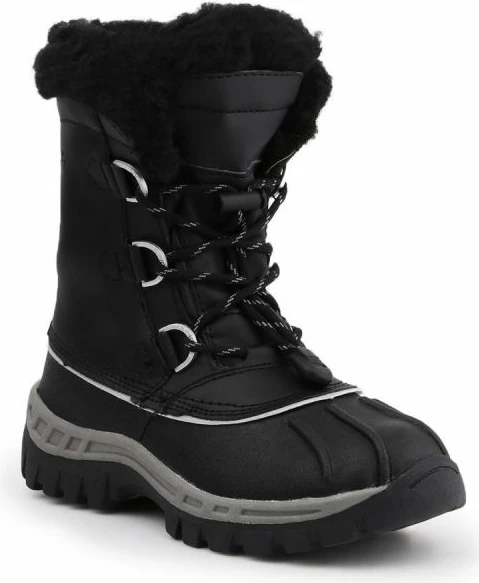 Topli otroški škornji BearPaw Jr 1871Y, črno-sivi